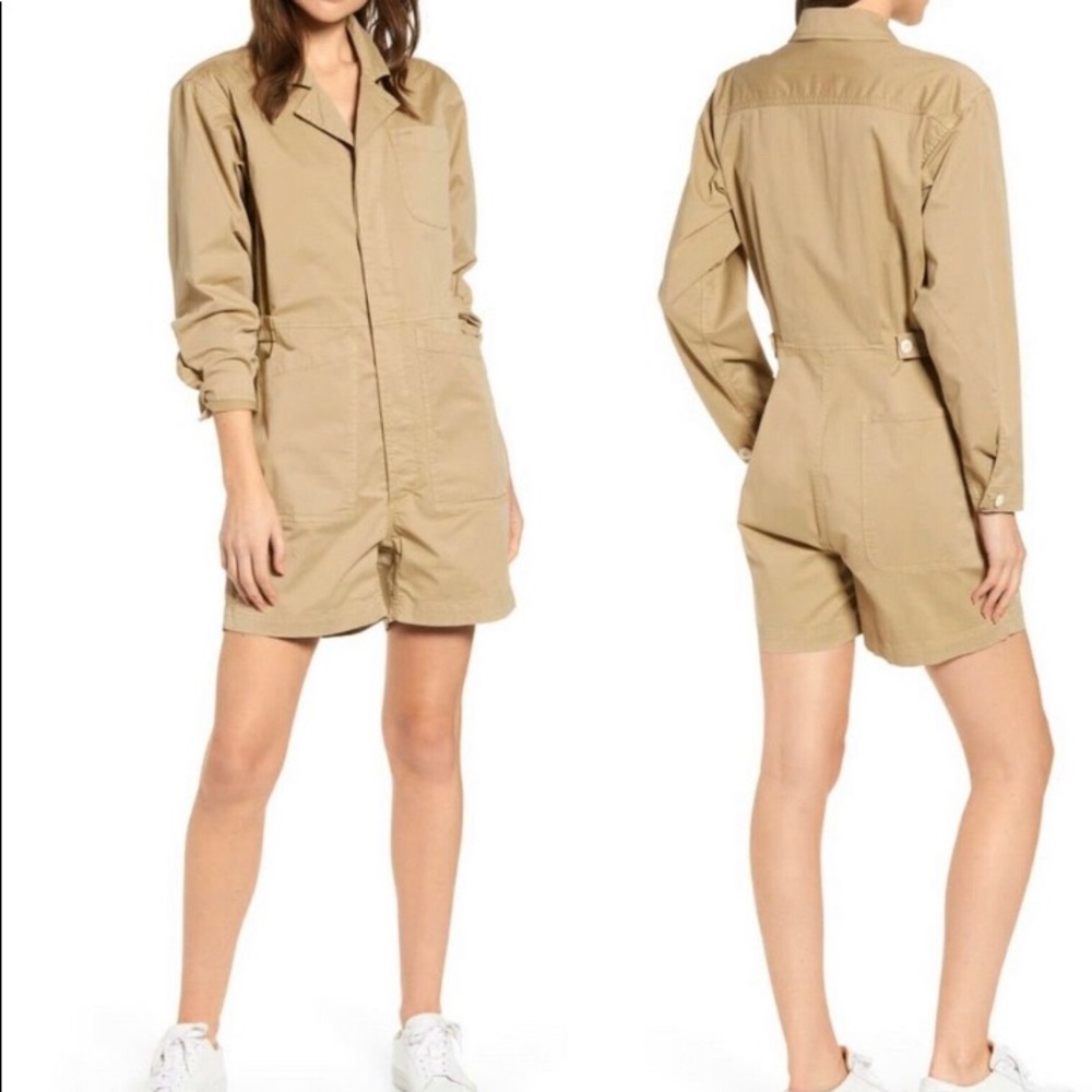 Alex Mill  Khaki Shorts Utility Romper